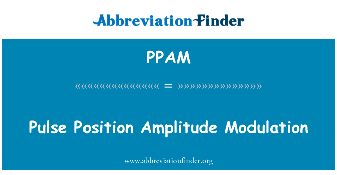 PPAM: Pulzná modulácia amplitúdy pozície