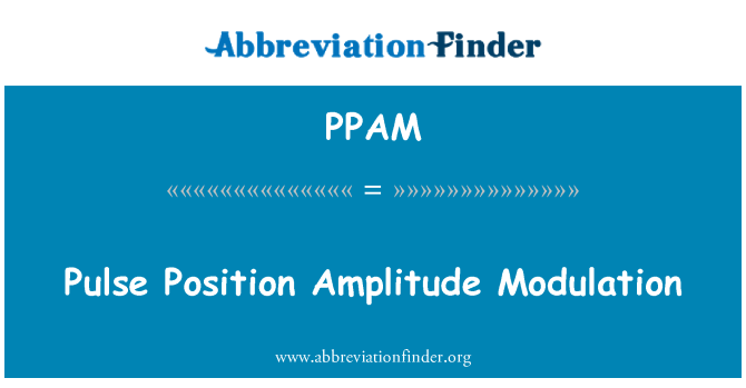 PPAM: مدولاسیون دامنه پالس موقعیت