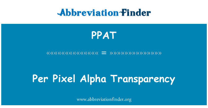 PPAT: Za Pixel alfa transparentnosť