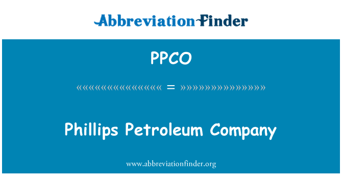 PPCO: Phillips petwòl konpayi