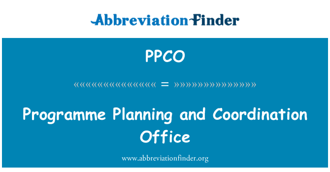PPCO: Načrtovanju programov in urad za usklajevanje