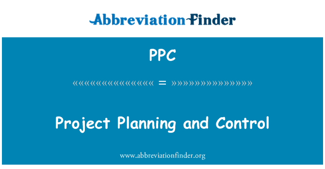 PPC: Project Planning and Control