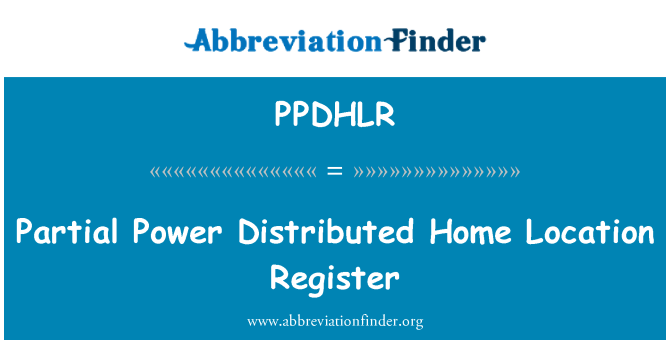 PPDHLR: Potencia parcial distribuida registro de ubicación de inicio