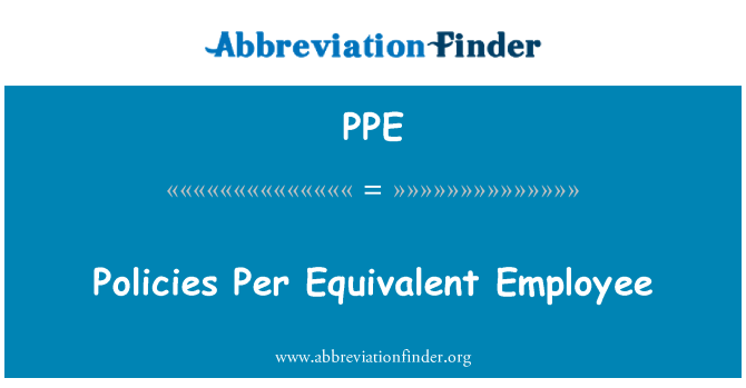 PPE: Πολιτικές ανά απασχολούμενο ισοδύναμο