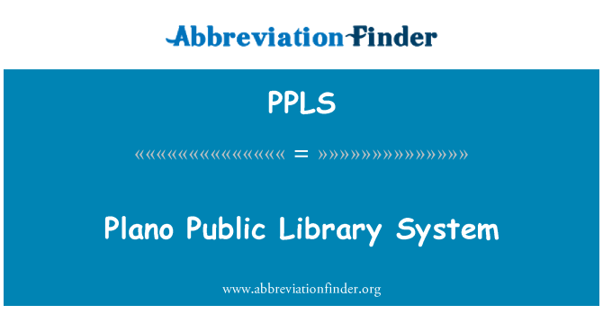 PPLS: Sistema ta ' librerija pubblika Plano