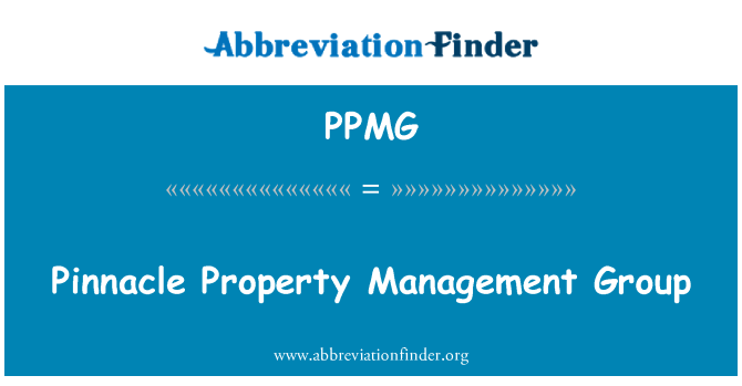 PPMG: Pinnacle proprietatea grupului de gestionare