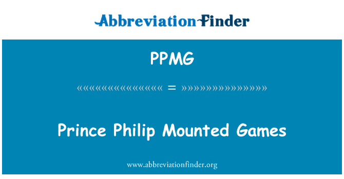 PPMG: הנסיך פיליפ רכוב משחקים