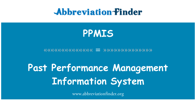 PPMIS: 過去的績效管理資訊系統