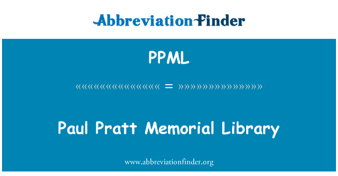 PPML: Perpustakaan peringatan Paul Pratt