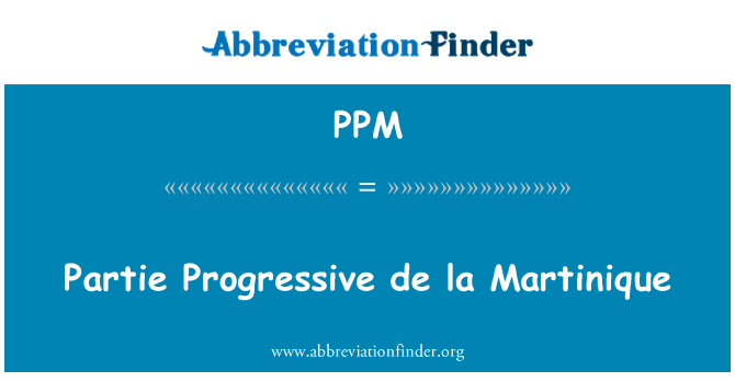 PPM: Partie postopno de la Martinik