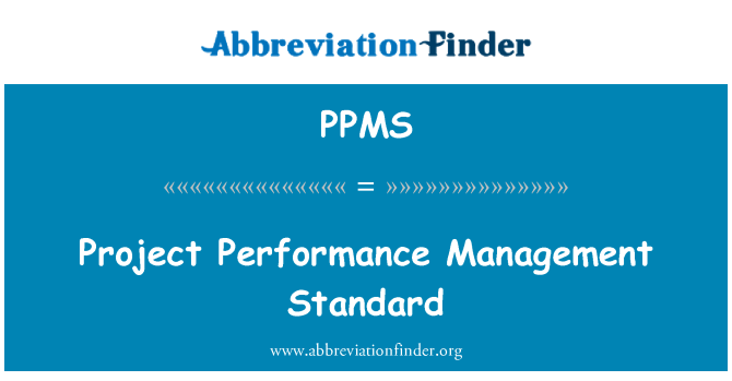 PPMS: Project Performance Management Standard