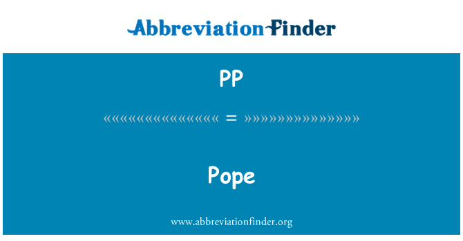 PP: Pope
