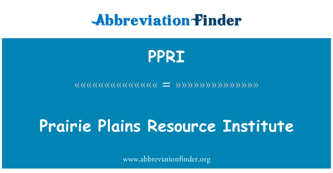 PPRI: Prérijní Plains Resource Institute