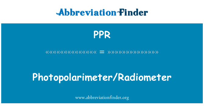 PPR: Photopolarimeter/Radiometry