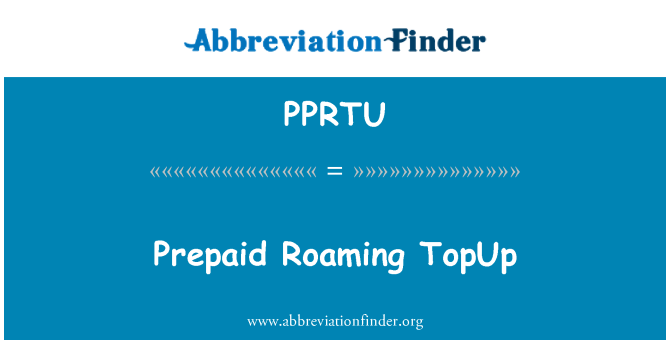 PPRTU: Prepaid Roaming Aufladung