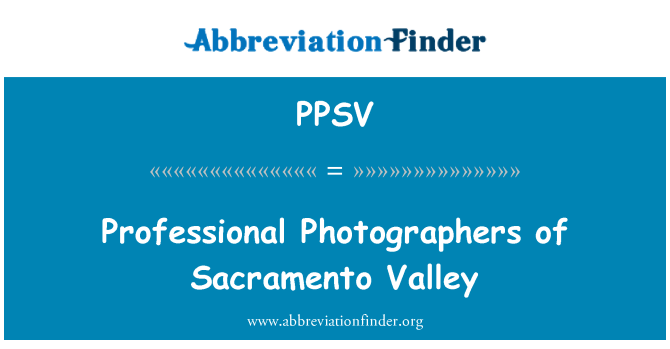 PPSV: Profesionální fotografové Sacramento údolí