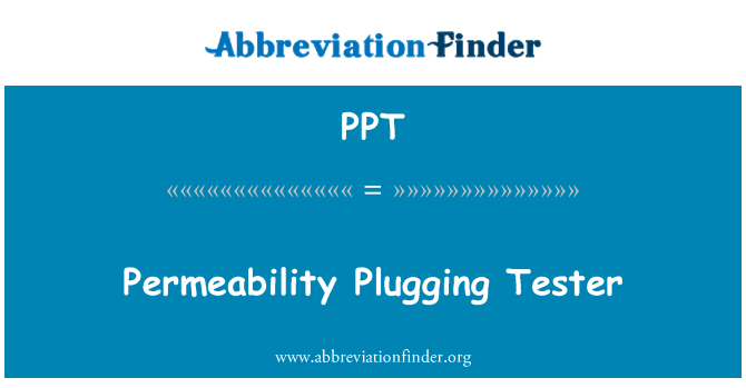 PPT: Διαπερατότητα συνδέοντας Tester