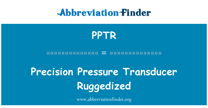 PPTR: מתמר לחץ בעלי דיוק גבוה מכשיר מוקשח