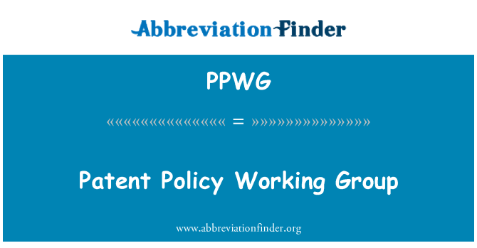 PPWG: Gwoup travay patant politik