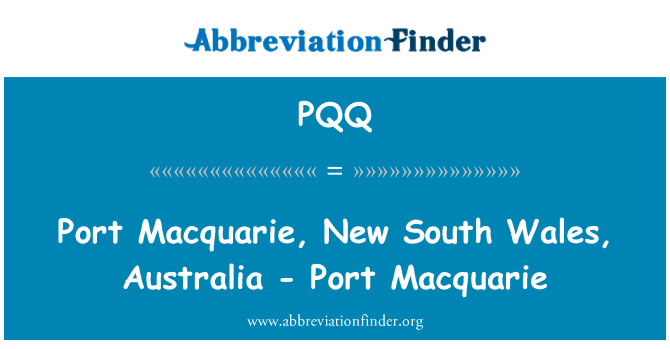 PQQ: Port Macquarie, New South Wales, Australien - Port Macquarie