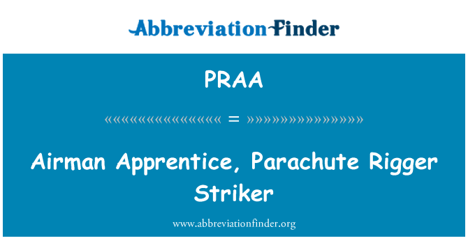 PRAA: Aprenent d'aviador, paracaigudes Aparellador davanter