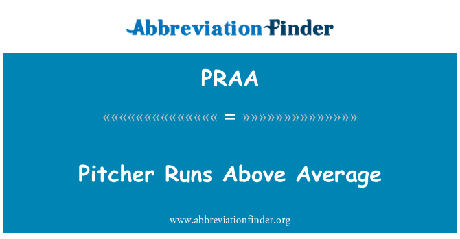 PRAA: Pitcher Runs Above Average