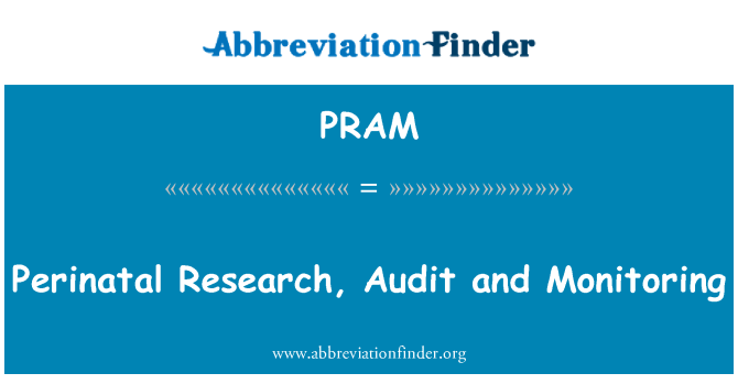 PRAM: Perinatal Research, Audit and Monitoring