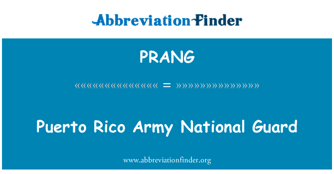 PRANG: Puerto Rico l-armata nazzjonali Guard