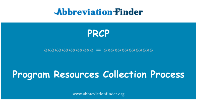 PRCP: Proces zbiranja sredstev programa