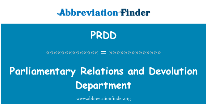 PRDD: Relaţiile parlamentară şi descentralizarea Departamentul