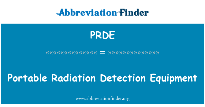 PRDE: Nešiojami radiacijos aptikimo įrangą