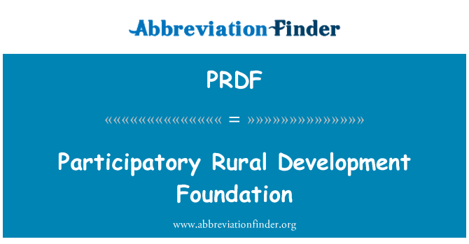 PRDF: Participatieve ontwikkeling van het platteland Foundation