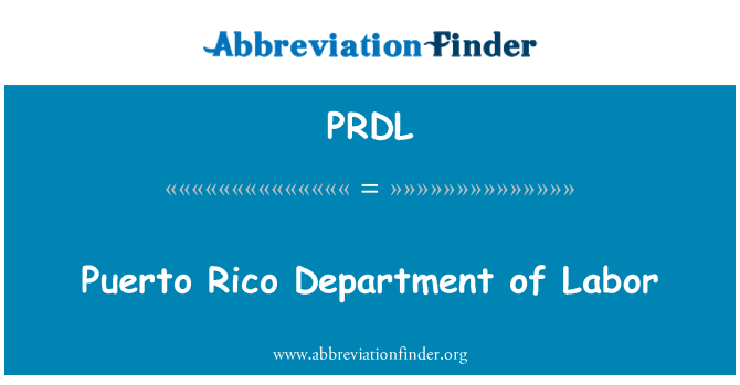 PRDL: プエルトリコ労働省