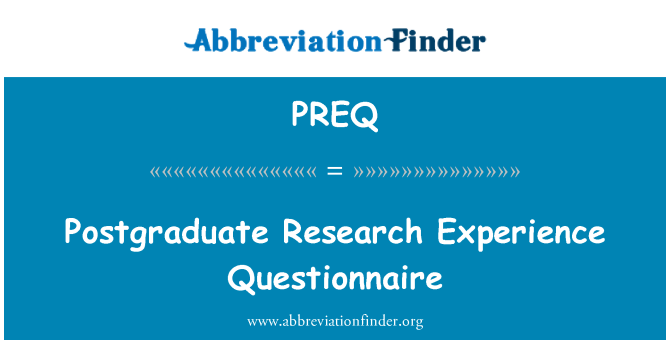 PREQ: Questionnaire eksperyans nan rechèch postdoctorale