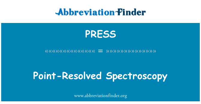 PRESS: Pwen rezoud Spectroscopie