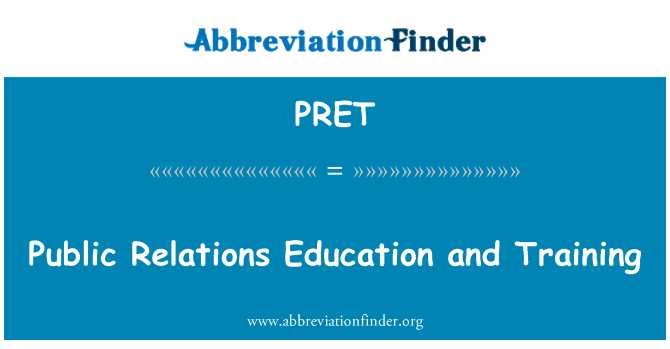 PRET: Perhubungan awam pendidikan dan latihan