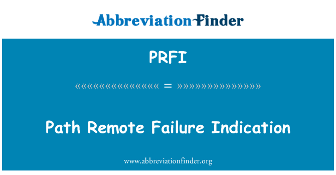 PRFI: 路径远程故障征兆
