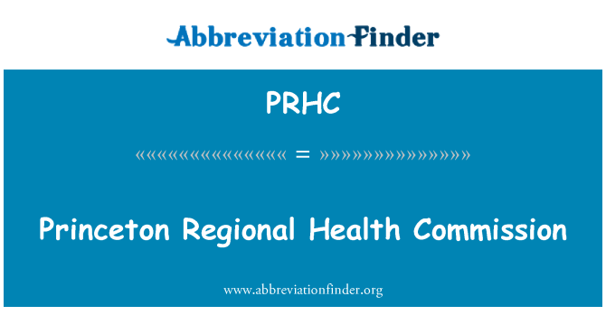 PRHC: PRINCETON regionální zdravotní Komise