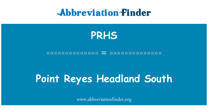 PRHS: Point Reyes næsset syd