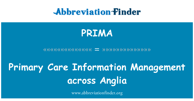 PRIMA: Ġestjoni ta ' informazzjoni ta ' kura primarja tul Anglia