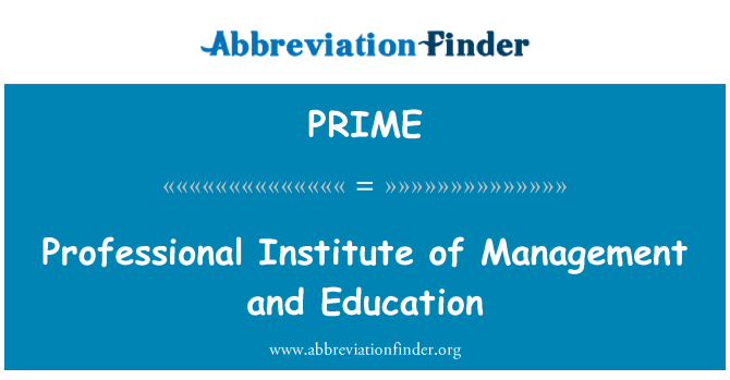 PRIME: معهد الإدارة المهنية والتعليم