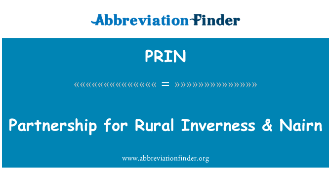 PRIN: Partnership for אינברנס כפריים & Nairn