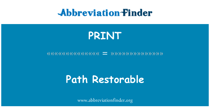 PRINT: Pot Restorable
