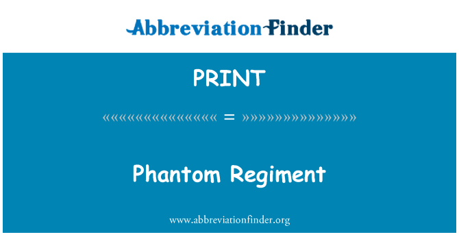 PRINT: Fantom Regiment