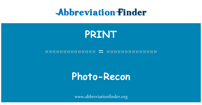 PRINT: Foto-Recon