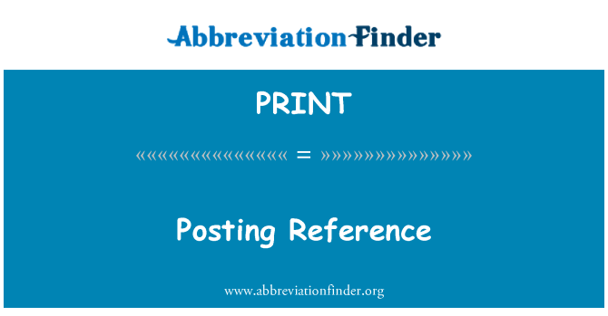 PRINT: Účtování Reference