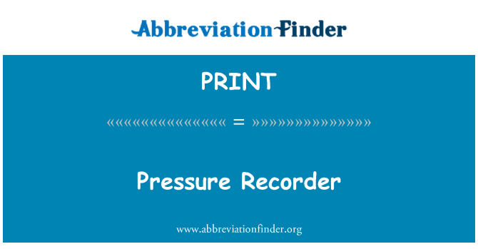 PRINT: Pressure Recorder