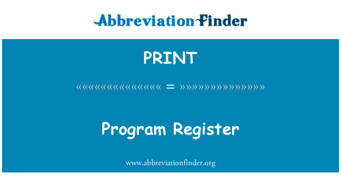 PRINT: Pwogram enskri