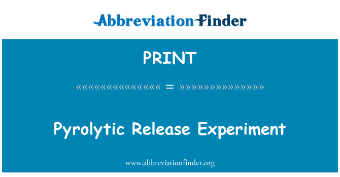 PRINT: Version pyrolytic eksperyans