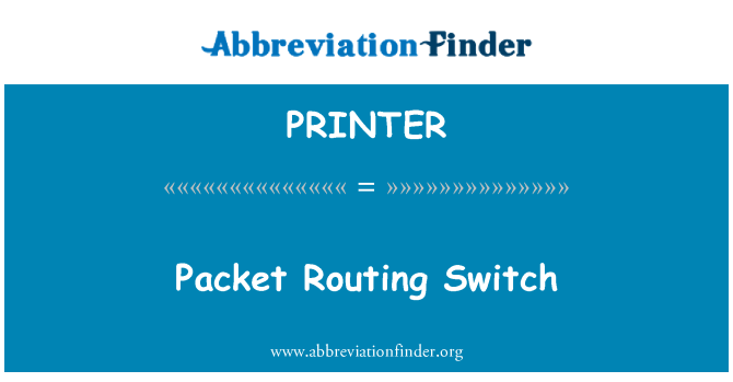 PRINTER: Пакетов маршрутизации коммутатор